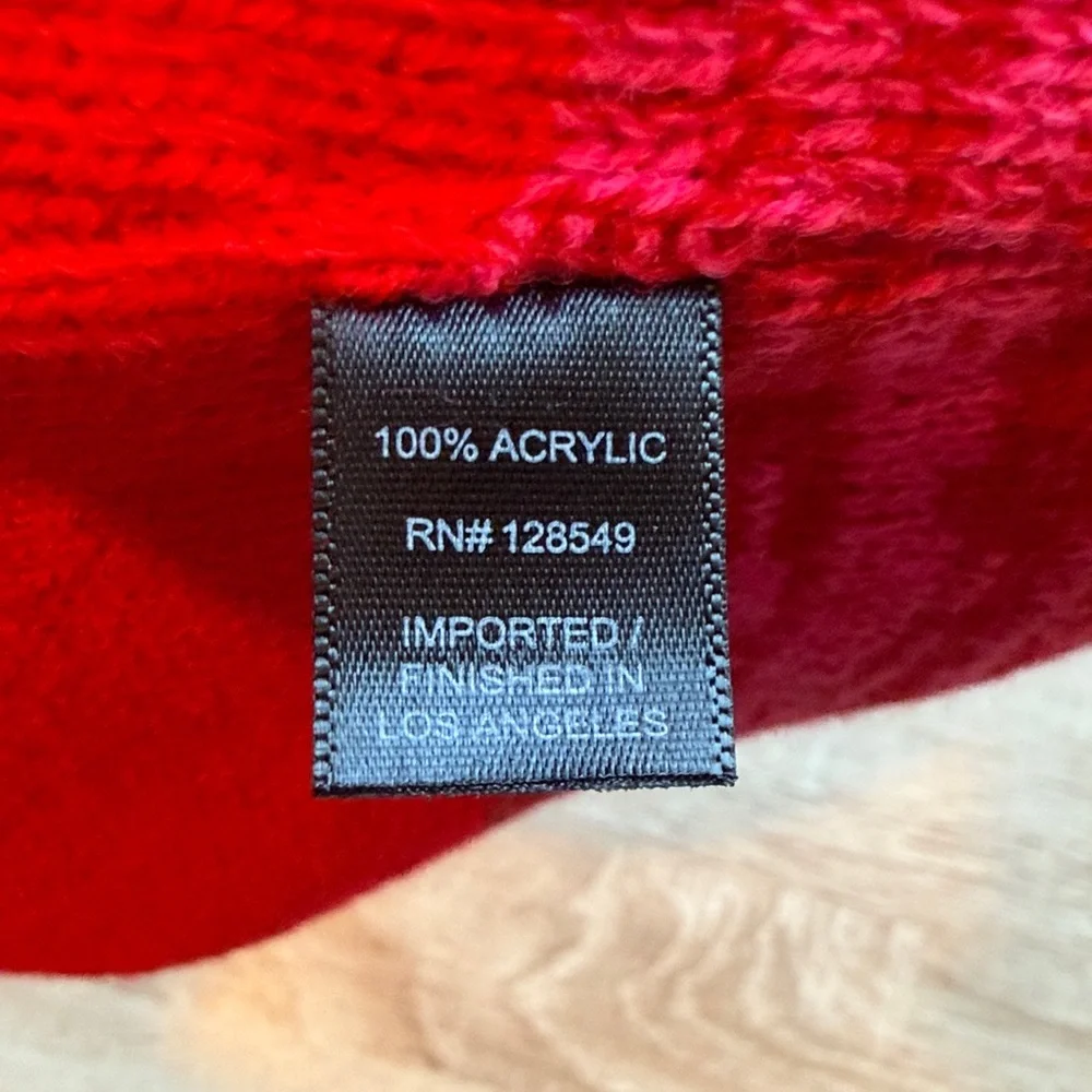 Aviator Nation Red Beanie with Yellow Smiley - Picture 2 of 7